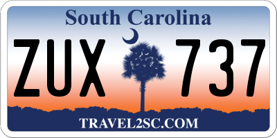 SC license plate ZUX737