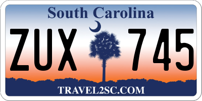 SC license plate ZUX745