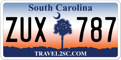 SC license plate ZUX787