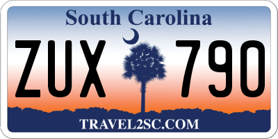 SC license plate ZUX790