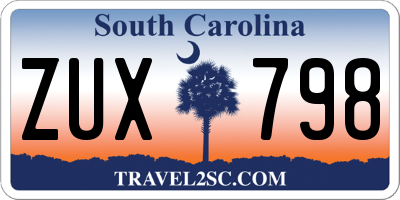 SC license plate ZUX798