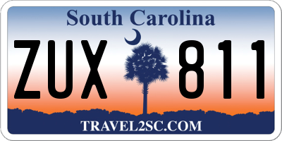 SC license plate ZUX811