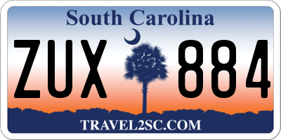 SC license plate ZUX884