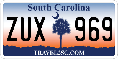 SC license plate ZUX969