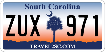 SC license plate ZUX971