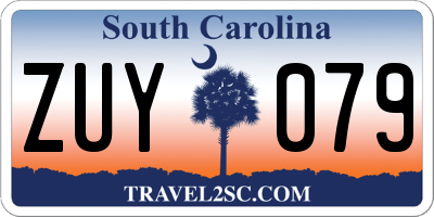 SC license plate ZUY079