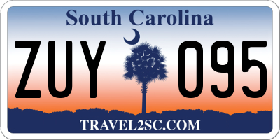 SC license plate ZUY095