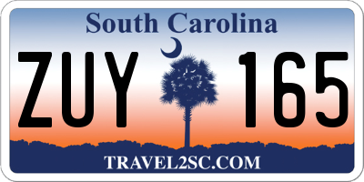 SC license plate ZUY165