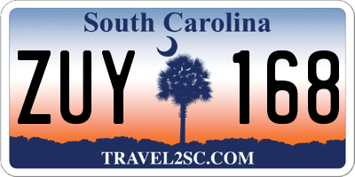 SC license plate ZUY168