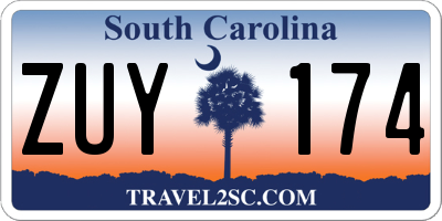 SC license plate ZUY174