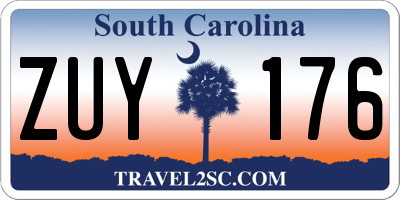 SC license plate ZUY176