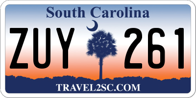 SC license plate ZUY261