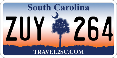SC license plate ZUY264