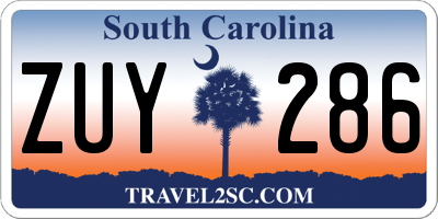 SC license plate ZUY286