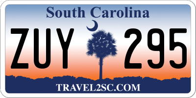 SC license plate ZUY295