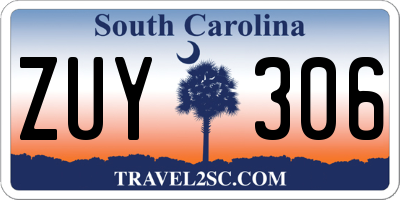 SC license plate ZUY306
