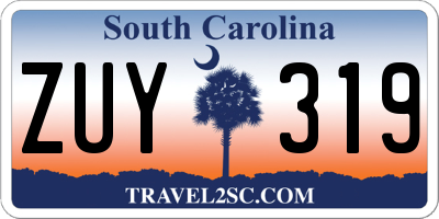 SC license plate ZUY319