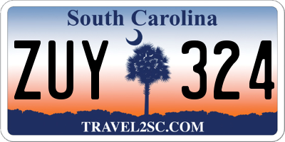SC license plate ZUY324