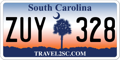 SC license plate ZUY328