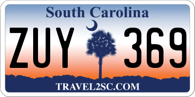 SC license plate ZUY369