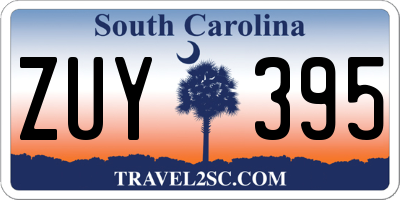 SC license plate ZUY395