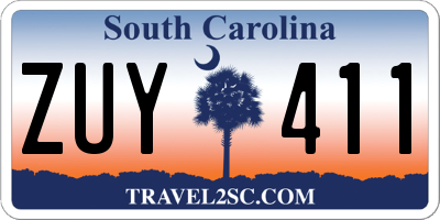 SC license plate ZUY411