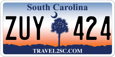 SC license plate ZUY424