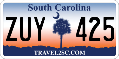 SC license plate ZUY425