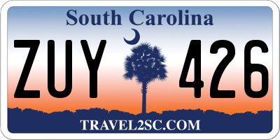 SC license plate ZUY426
