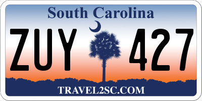 SC license plate ZUY427