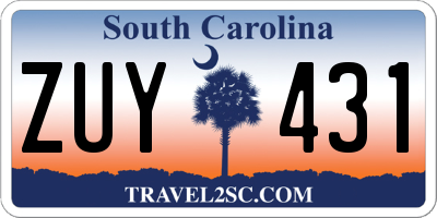 SC license plate ZUY431