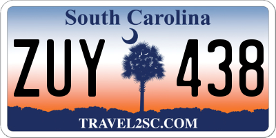 SC license plate ZUY438