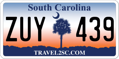 SC license plate ZUY439