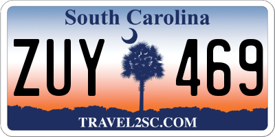 SC license plate ZUY469
