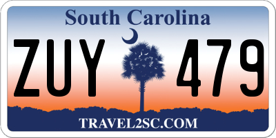 SC license plate ZUY479