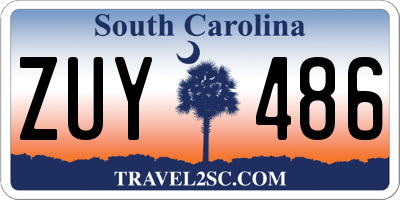 SC license plate ZUY486