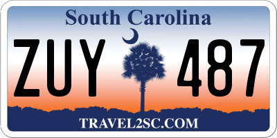 SC license plate ZUY487