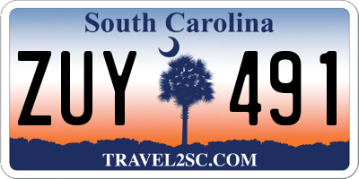 SC license plate ZUY491