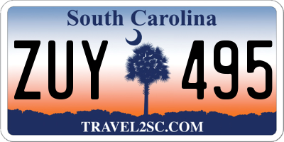 SC license plate ZUY495