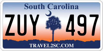 SC license plate ZUY497