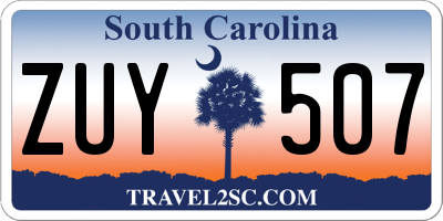 SC license plate ZUY507