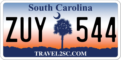 SC license plate ZUY544