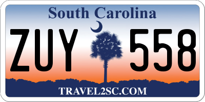 SC license plate ZUY558