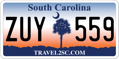 SC license plate ZUY559