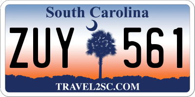 SC license plate ZUY561