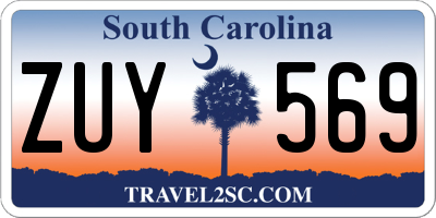 SC license plate ZUY569