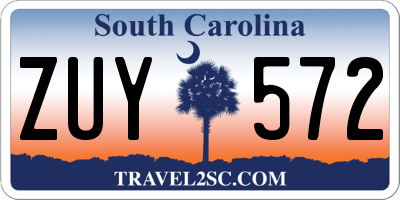 SC license plate ZUY572