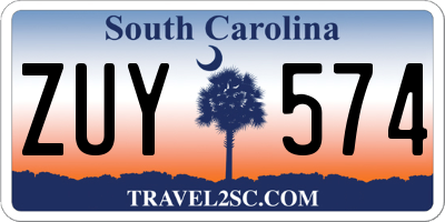 SC license plate ZUY574