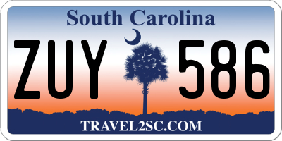SC license plate ZUY586