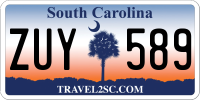SC license plate ZUY589